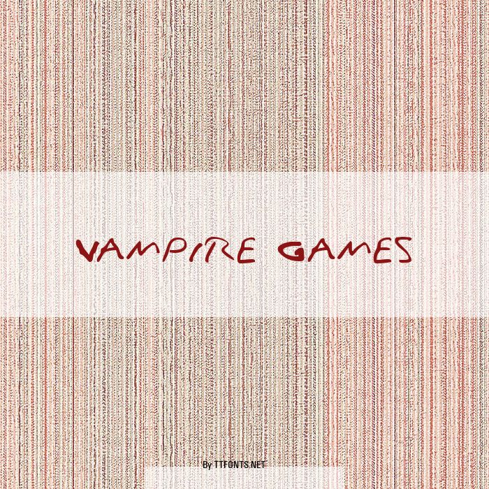 Vampire Games example
